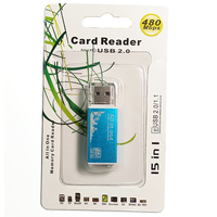 Lector de Tarjetas Inteligentes USB 2.0 SD, Adaptador de Lector de Tarjetas TF OTG 4 en 1, Versión en Caja OEM Negra y Blanca, Compatible con Múltiples Orígenes