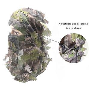 Polyester Tarnmuster Jagd-Kopfbedeckung Vollständige Abdeckung Netz 3D Blätter-Gesichtsmaske - Product Image 1