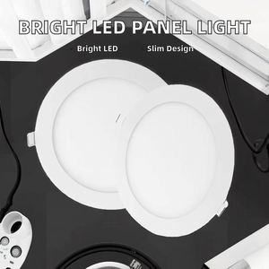 Panneau lumineux LED super lumineux carré/rond à montage au plafond, corps de lampe en aluminium, prix d'usine, éclairage intérieur - Product Image 2