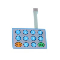 Clavier OEM à membrane tactile conforme pour usage domestique, avec interrupteurs à bouton en silicone et dôme métallique, à montage en surface