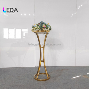 LEDA Wedding Centerpieces <b>Table</b> Decorations Gold Metal Indoor Outdoor <b>Tall</b> Flower Stand - Product Image 2