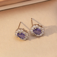 Parure de bijoux en zircon cuivre vert émeraude pour femme – Collier, boucles d'oreilles et bague élégants, légers, de luxe, tendance et minimalistes