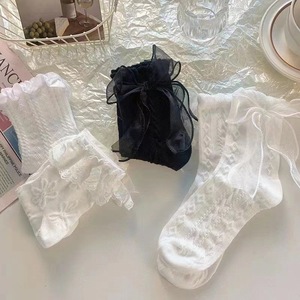 <strong>Manufacture</strong> Womens Crew <strong>Socks</strong> Lace Ruffle Frilly Cotton Cute Princess <strong>Custom</strong> Design <strong>Sock</strong> Women - Product Image 3
