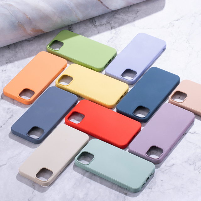 HOT Cell Phone Cases Soft Shockproof Cover Liquid Silicone TPU Phone Colorful Cell Phone case for 13 case