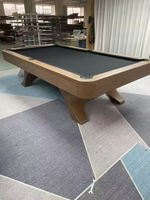 Table de billard de style moderne pour le billard américain et le snooker, 7ft/8ft/9ft, usage commercial et domestique, qualité tournoi, poches en cuir, rails en bois massif