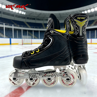 Patins à roulettes de hockey en ligne Vik-Max 2026 de bonne qualité, pour hockey en plein air, construction en aluminium CNC HI/LO, roues de dureté 76A SHR