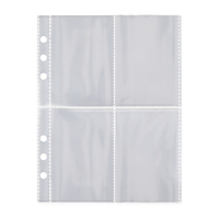 10 Hojas A5, 6 Anillas, Fundas Protectoras de Plástico Transparentes para Tarjetas Fotográficas, 12,4 Bolsillos, Álbum de Fotos, Protector de Tarjetas Postales