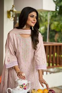 Ropa y accesorios Traje paquistaní listo para usar regularmente Traje de algodón de lujo Salwar Kameez de proveedor indio - Product Image 5