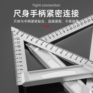 Regla Triangular de Acero Inoxidable Jin Chengtai de 150 mm y 200 mm, Herramienta de Medición de Ángulos de Alta Precisión para Trabajos en Madera - Product Image 4