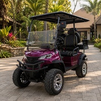 Voiturette de golf électrique Hillcrest Community 2, 4 ou 6 places, moteur AC 48V 5KW, batterie au lithium pour les trajets sur les pentes, les livraisons et le transport de colis