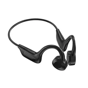 舒适的领口无线电话耳机重低音隐藏式HIFI头带夹子，带麦克风的开放式骨传导耳机