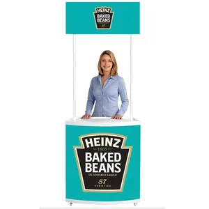 โต๊ะโปรโมชั่น PP/ABS ติดตั้งง่าย พกพาสะดวก สำหรับบูธแสดงสินค้าในซูเปอร์มาร์เก็ต เพื่อการส่งเสริมการขายที่มีประสิทธิภาพ - Product Image 2