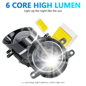 LELANPU H4 Accessoires Phare antibrouillard LED 3 pouces pour voiture, lentille <span class=keywords><strong>de</strong></span> projecteur, lampe <span class=keywords><strong>de</strong></span> conduite, <span class=keywords><strong>feux</strong></span> <span class=keywords><strong>de</strong></span> <span class=keywords><strong>brouillard</strong></span> pour Honda Grace <span class=keywords><strong>Clio</strong></span> 4 Fiat - Product Image 2