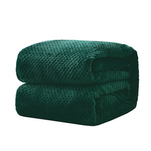 Plaid de canapé en polaire corail ananas à <span class=keywords><strong>maille</strong></span> unie, épaissi en flanelle, style nordique, toutes saisons, pour pique-nique et hôpital - Product Image 4