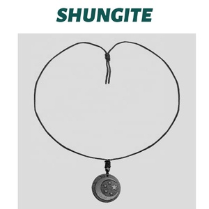 Prodotti Spirituali, Ciondolo in Cristallo di Shungite Nera Naturale, Forma Rotonda, per Regali - Product Image 4