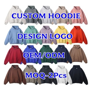 Custom Unisex Hoodie 100% Cotton French Terry Solid Color Oversized <b>Plain</b> Pullover <b>Men</b> Streetwear Sweatshirts <b>Hoodies</b> TKAN9073 - Product Image 1