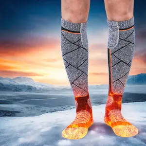 Meglio vende prezzo a buon mercato calze di riscaldamento in poliestere inverno resistenza al freddo calzino usb batteria ricaricabile calzini da caccia