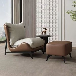Ghế sofa đơn Bắc Âu Hiện Đại-Ghế bành phòng chờ tối giản cho ban công/phòng khách, thiết kế nghệ thuật Ghế lười thoải mái - Product Image 3