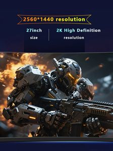 快速交货库存27英寸IPS曲面台式机新2560*1440p 120Hz 1ms 99% SRGB电脑显示器 - Product Image 6