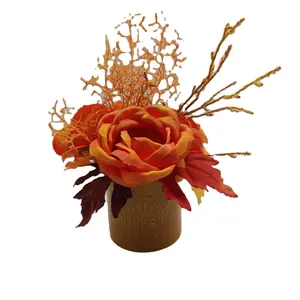 Bunga Tengah Bunga Modern untuk Meja Pernikahan dengan Vas untuk Rumah Bunga Dekoratif Pernikahan