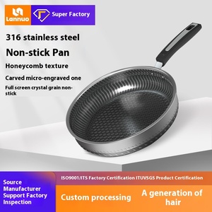 Wok antiadhésif en acier inoxydable 316 nouvelle poêle à frire lourde domestique avec Maifanite pour la cuisine <span class=keywords><strong>ou</strong></span> les hôtels - Product Image 5