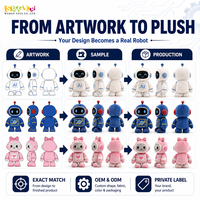 Jouet robot en peluche personnalisé pour l'éducation STEM et les musées scientifiques, fabricant OEM ODM, marque privée, échantillon rapide
