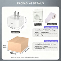 Chargeur rapide pliable PD 40W avec câble, norme américaine, idéal pour la recharge des téléphones mobiles Apple 17 Pro (vente en gros)