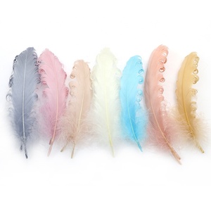 Bán buôn 20pcs nhiều màu nhuộm xoăn Vịt/ngỗng cánh lông cho DIY Craft Wedding Home Party trang trí - Product Image 2