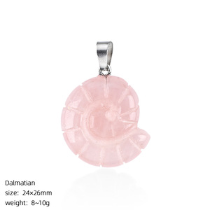 Pendentifs en cristal mélangé en forme d'<span class=keywords><strong>ammonite</strong></span> (cristal de quartz rose, améthyste, lapis-lazuli) pour Halloween et cadeaux Feng Shui - Vente en gros - Product Image 5