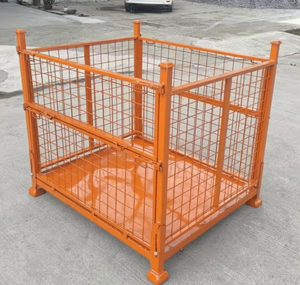 Aochen Nhà Máy Cung Cấp Trực Tiếp Tùy Chỉnh Cao Cấp Có Thể Gập Lại Dây Lưới Lưu Trữ Giao Thông Vận Tải Lồng Thép Pallet <span class=keywords><strong>Container</strong></span> - Product Image 4