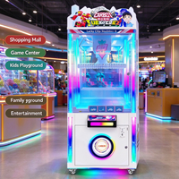 Machine de jeu à monnayeur avec 68 pinces à récompenses, équipement de divertissement avec machine à grue à pince pour poupées, jouet amusant pour enfants