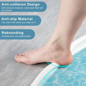 عتبة دش ذاتية اللصق ، شريط مطاطي للحمام من السيليكون سد حاجز مطاطي مانع للتسرب - Product Image 2