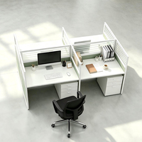 Poste de travail modulaire commercial pour centre d'appels, bureau, table de travail, mobilier de bureau, poste de travail en cubicle