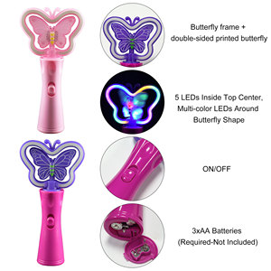 Baguette Lumineuse Papillon Rotative 5 LED – Accessoire <span class=keywords><strong>de</strong></span> Soutien pour Parcs d'Attractions et Événements Sportifs, Jouet pour Filles et Décoration <span class=keywords><strong>de</strong></span> Noël - Product Image 6