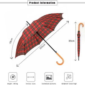 Long Straight <b>Umbrella</b> Classic Design Golf <b>Umbrella</b> Vented Canopy for Heavy Rain and Wind Storm Weather Protection - Product Image 5