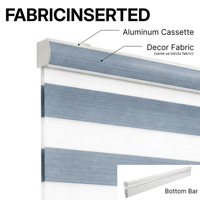 Stores zébrés horizontaux manuels en polyester, occultants à 100 %, double couche, contrôle de la lumière, fabrication intégrée, style moderne, fournis directement par l'usine