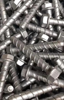 Vis autoperceuses en acier au carbone de qualité supérieure, galvanisées au zinc, grade 8.8, pour projets de construction, bâtiments industriels, chevilles d'ancrage