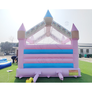 Château gonflable PVC blanc avec toboggan et piscine, facile à monter, idéal pour les fêtes de filles et les zones de jeux pour enfants (MOQ 1 pièce) - Product Image 4