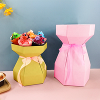 Vases pliables créatifs en carton pour fleurs, grand format, pour transport de bouquets, avec finition mate, vente en gros