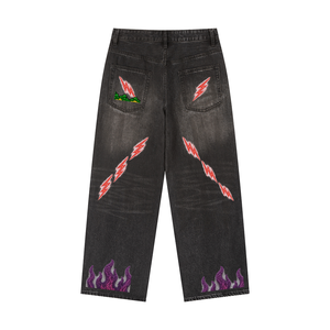 กางเกงยีนส์เดนิมเนื้อหนักแบบวินเทจ - Product Image 2