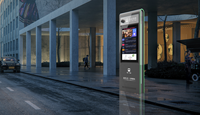 Al Aire Libre inteligente quiosco parada de autobús señalización digital para la venta