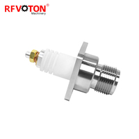 Suministro de fábrica de alto voltaje HN hembra Jack 4 agujeros brida Panel montaje Cable RF coaxial conectores coaxiales