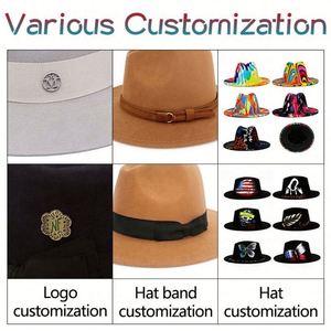Vintage Cowboy Helmet 4 Seasons British Style <b>Hat</b> Jazz for Church and Beach Occasions Unisex Customized Colors & Logo - Product Image 5
