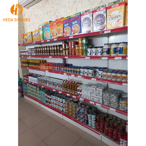 Estantes de supermercado de alta resistencia Estantes de exhibición de <span class=keywords><strong>metal</strong></span> Góndola para soportes de tienda Estante de tienda de comestibles al por menor Estantería de tienda - Product Image 5