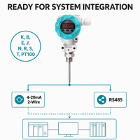 Transmetteur de température numérique intégré intelligent MTR430 : LCD, programmable, K,B,E,J,N,R,S,T,PT100 RTD, sortie HART/RS485/4-20mA