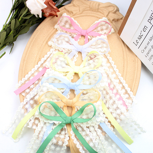 Pinces à <span class=keywords><strong>cheveux</strong></span> de <span class=keywords><strong>princesse</strong></span> à longue queue et nœud de marin, couleur unie, accessoires de fête pour filles - Product Image 1