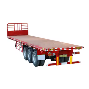 Semi-<span class=keywords><strong>remorque</strong></span> à plateau renforcé à 2/3/4 essieux, grande capacité de charge, avec attaches de conteneur standard - Product Image 4