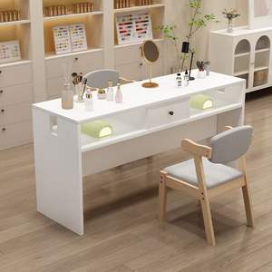 Estación de Manicura Premium Qumeng para Salón - Escritorio Moderno de Madera para Arte de Uñas con Almacenamiento para Estudio de Belleza - Product Image 4