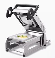 Machine à sceller les boîtes à lunch jetables Scelleuse de plateau de fruits et légumes pour aliments de restauration rapide Emballage manuel Scelleuse à chaud pour plateaux alimentaires