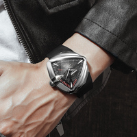 OUPAI – montre automatique triangulaire pour homme, Ventura, étanche, luxe, bracelet en caoutchouc, Design classique, montre-bracelet lumineuse, nouvelle collection 2022
